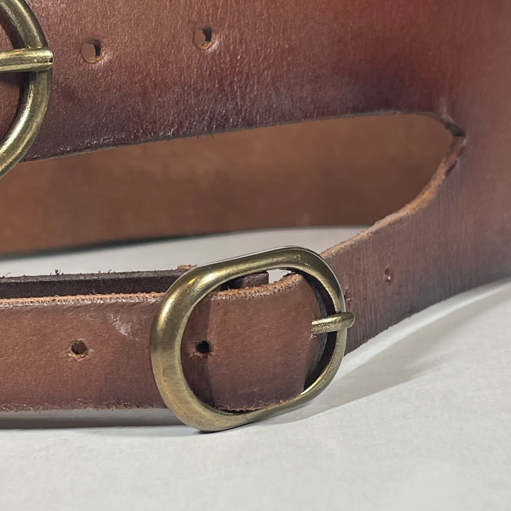FREE PEOPLE Wide Leather Belt Size S-M - Picture 6 of 8